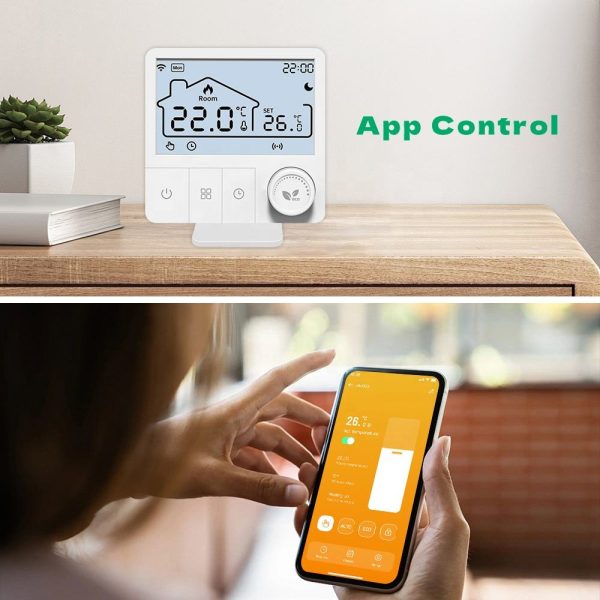 Wireless Smart Thermostat with Multiple Control Methods RF868