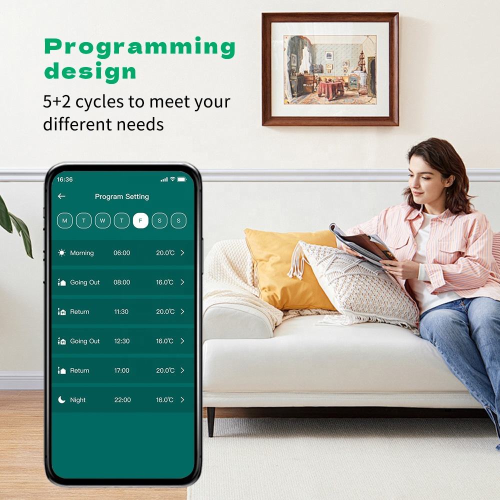 Wireless Smart Thermostat with Multiple Control Methods RF868